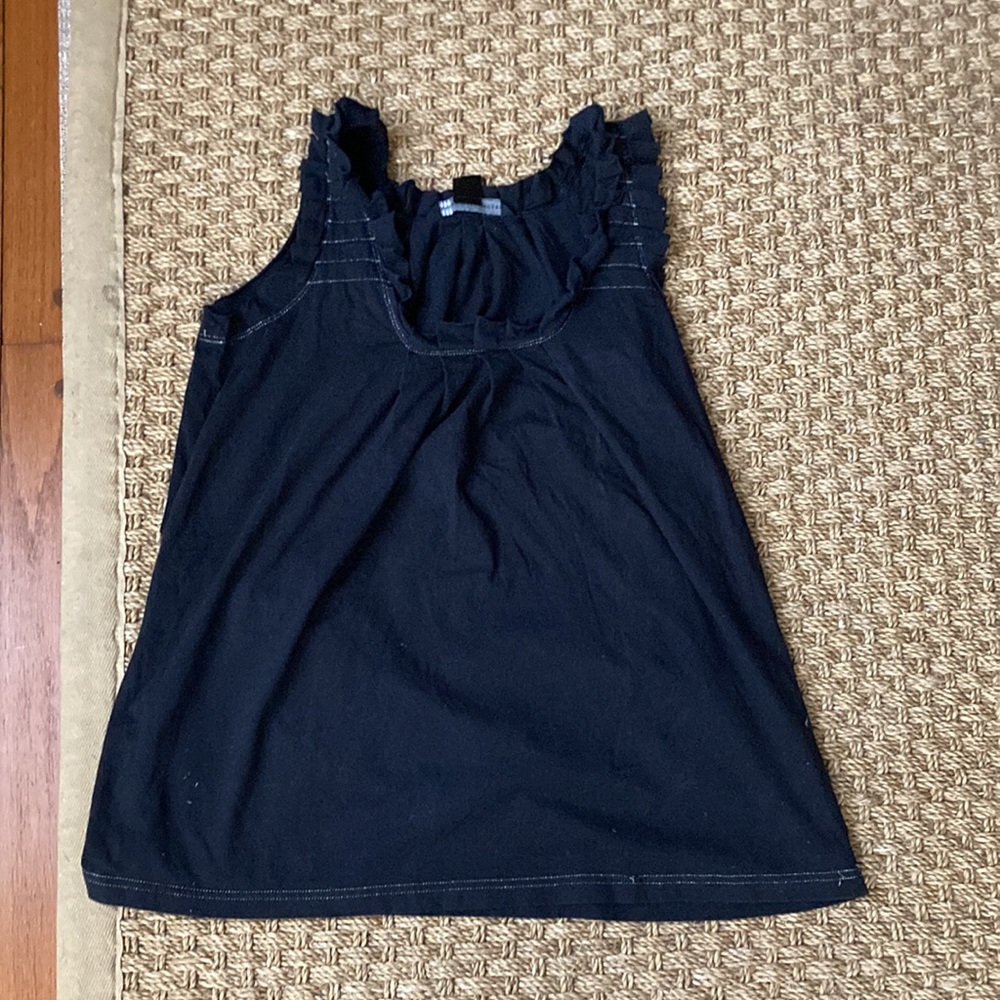 Marc by Marc jacobs cotton t shirt with ruffles and metallic thread S